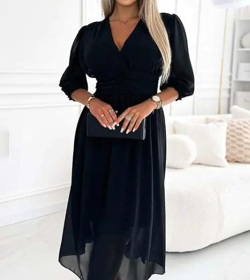 V-Neck Chiffon Dresses – The Lorea Collection V-Neck Chiffon Dresses – The Lorea Collection