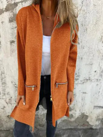 Aria Zipper Hooded Jacket