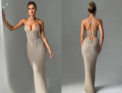 Lorea Serene Backless Maxi Dress