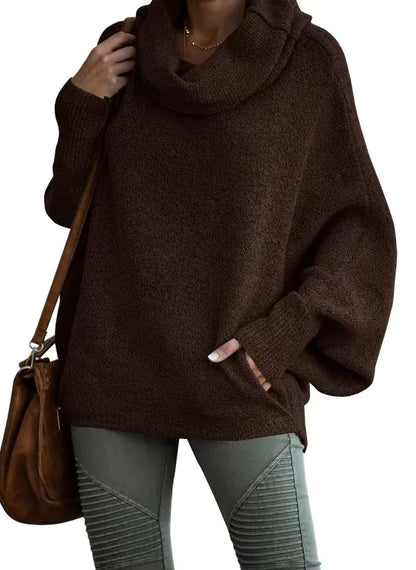 Sable Cozy Loose-Fit Lantern Sleeve Sweater