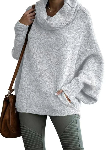 Sable Cozy Loose-Fit Lantern Sleeve Sweater