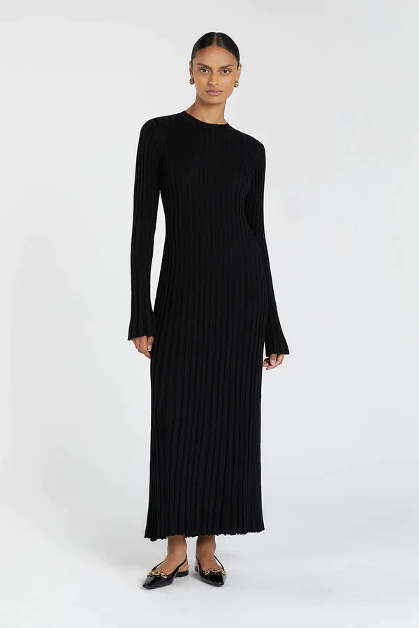 Regal Reveal New Round Neck A-Line Dress