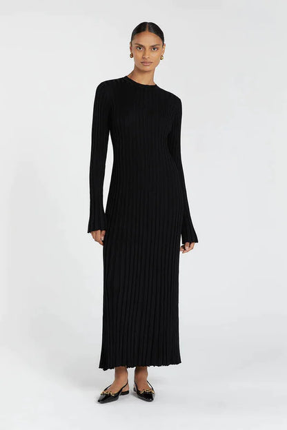 Regal Reveal New Round Neck A-Line Dress