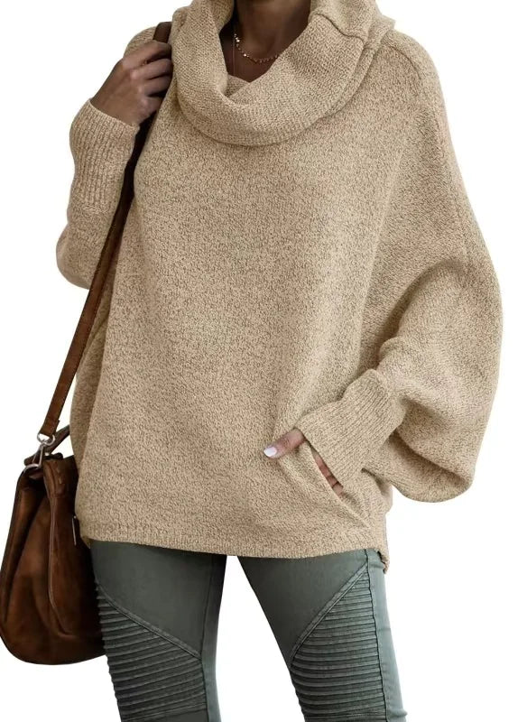 Sable Cozy Loose-Fit Lantern Sleeve Sweater