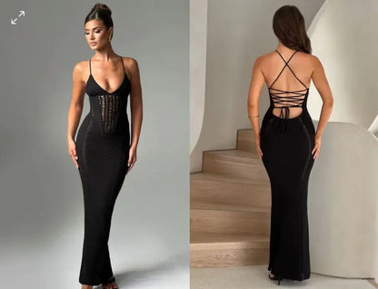 Lorea Serene Backless Maxi Dress